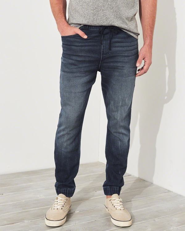 Jeans Hollister Uomo Just Like Knit Jogger Lavaggio Scuro Italia (801UCZLE)